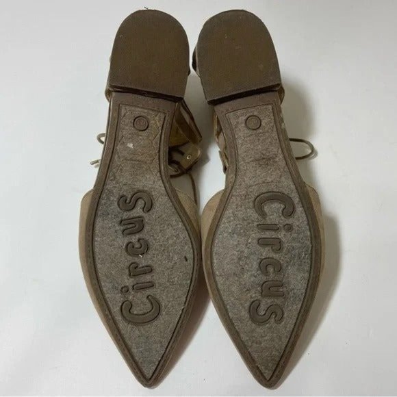 Circus by Sam Edelman Lace Up Pointed Toe Ballet Flat Women's Sz 6.5 - Picture 11 of 12